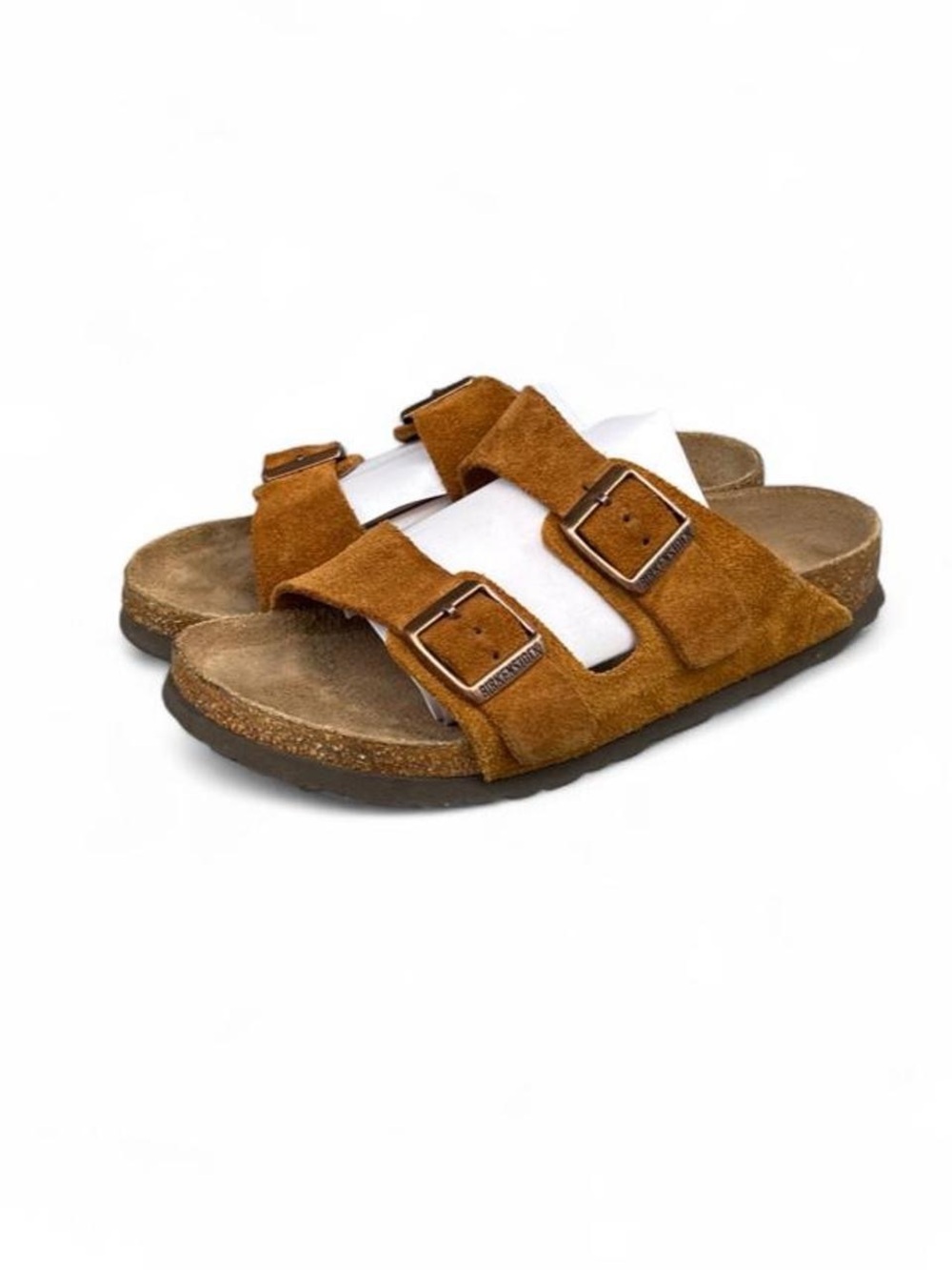 Birkenstock Arizona Mink Brown Suede Soft Footbed Sandals EU 36 Women’s 5 Narrow - Picture 2 of 8